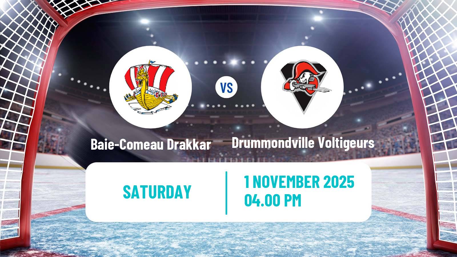Hockey QMJHL Baie-Comeau Drakkar - Drummondville Voltigeurs