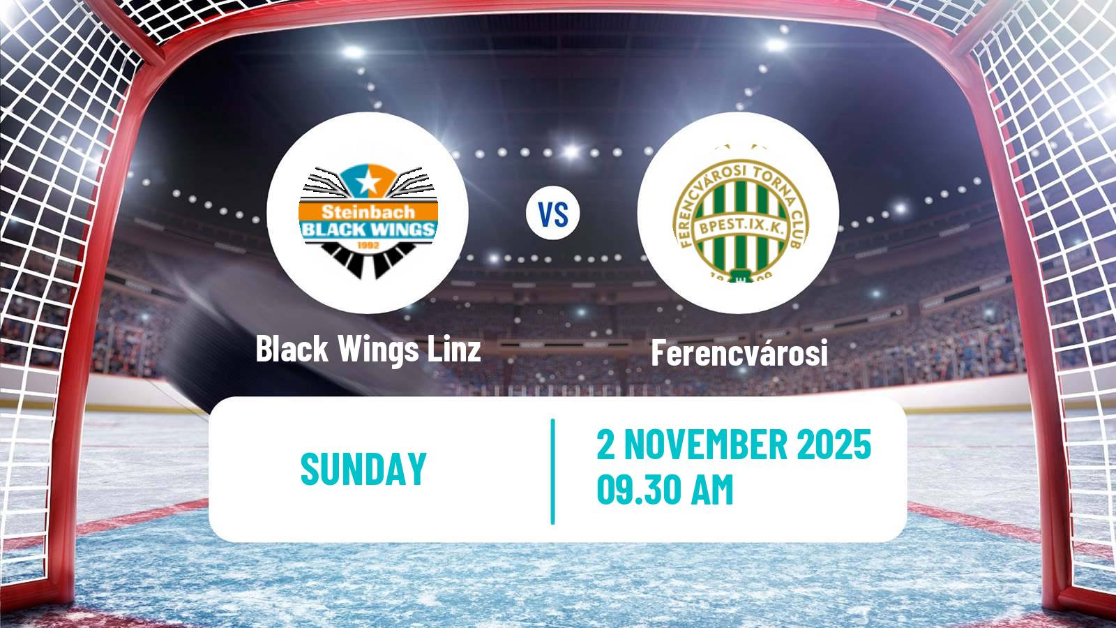 Hockey Austrian Ice Hockey League Black Wings Linz - Ferencvárosi