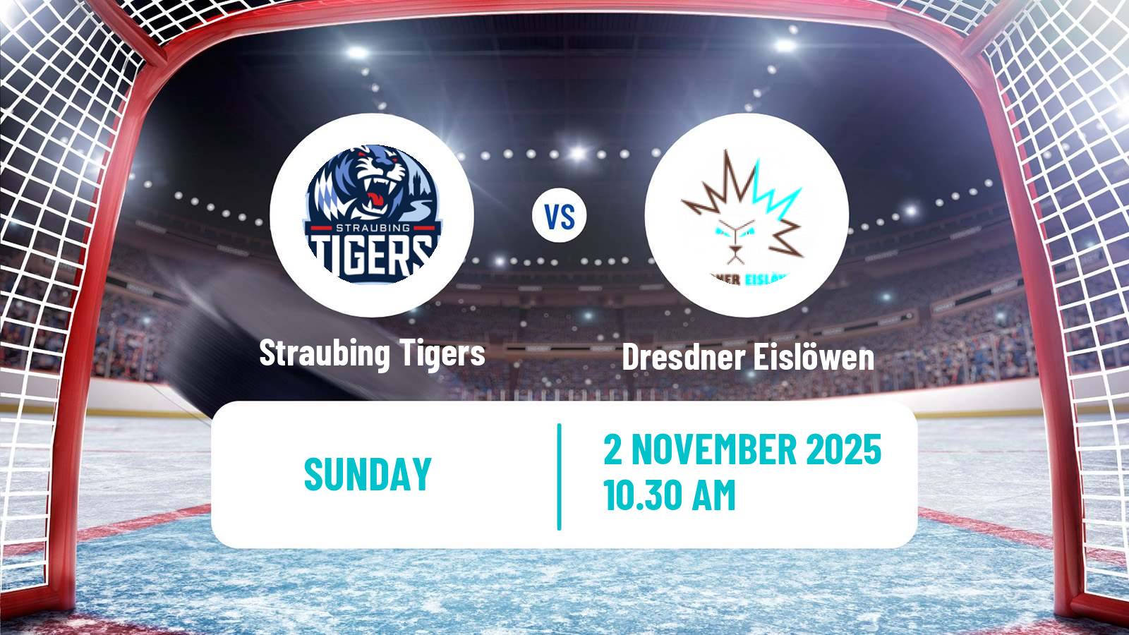 Hockey German Ice Hockey League Straubing Tigers - Dresdner Eislöwen