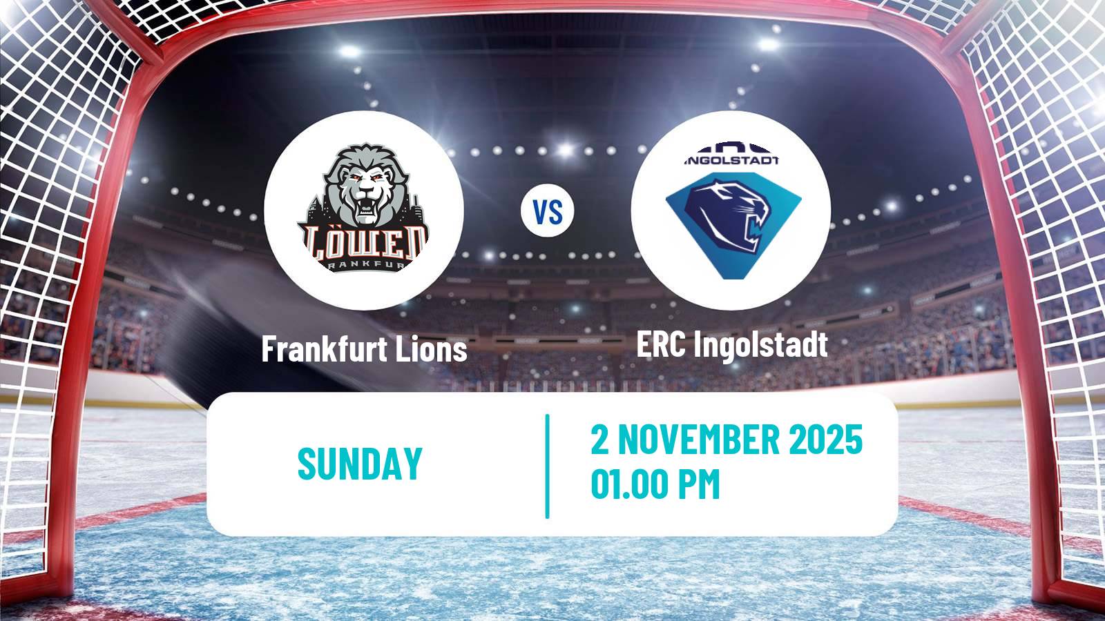 Hockey German Ice Hockey League Frankfurt Lions - ERC Ingolstadt