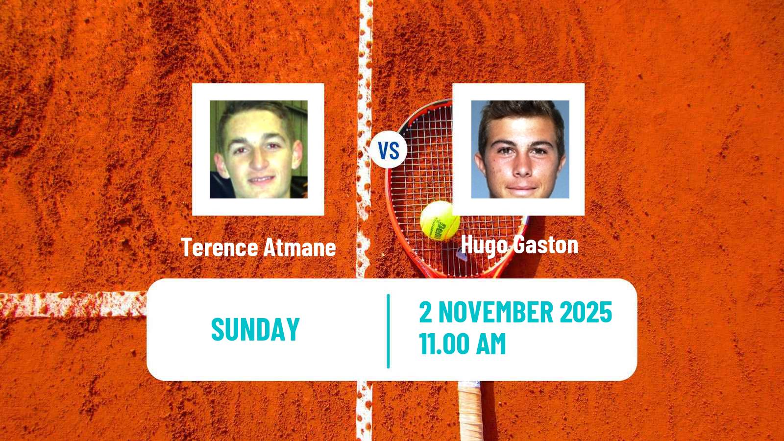 Tennis ATP Metz Terence Atmane - Hugo Gaston