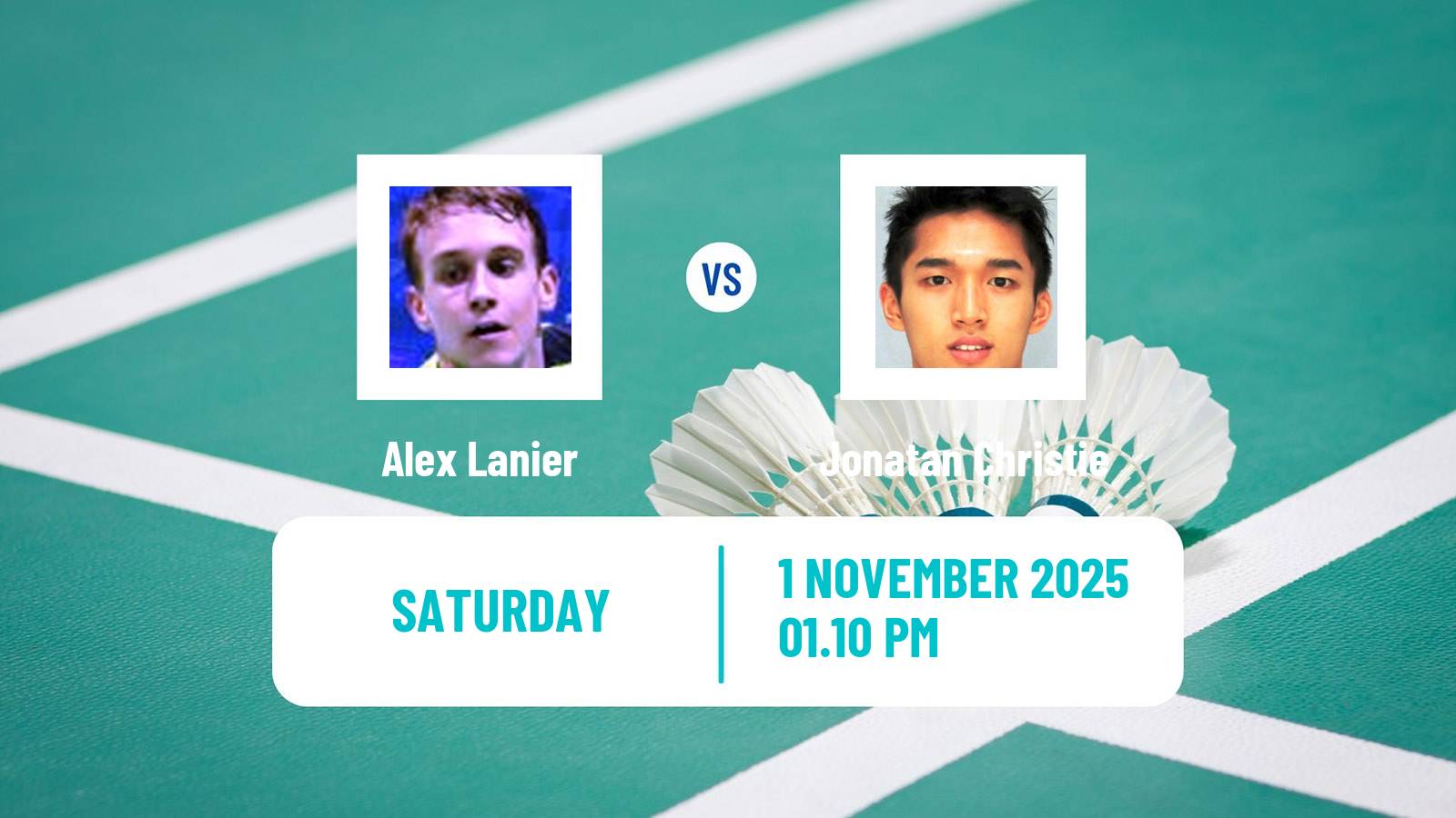 Badminton BWF World Tour Hylo Open Men Alex Lanier - Jonatan Christie