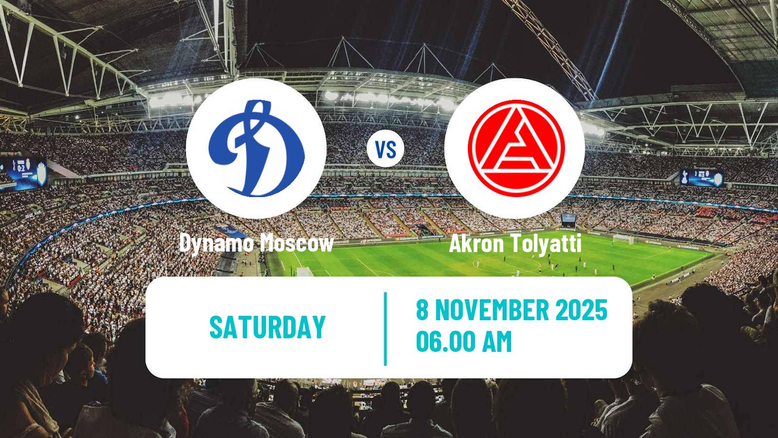 Football Russian Premier League Dynamo Moscow - Akron Tolyatti