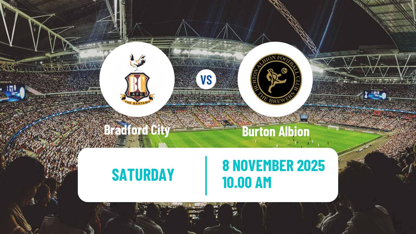 Football English League One Bradford City - Burton Albion