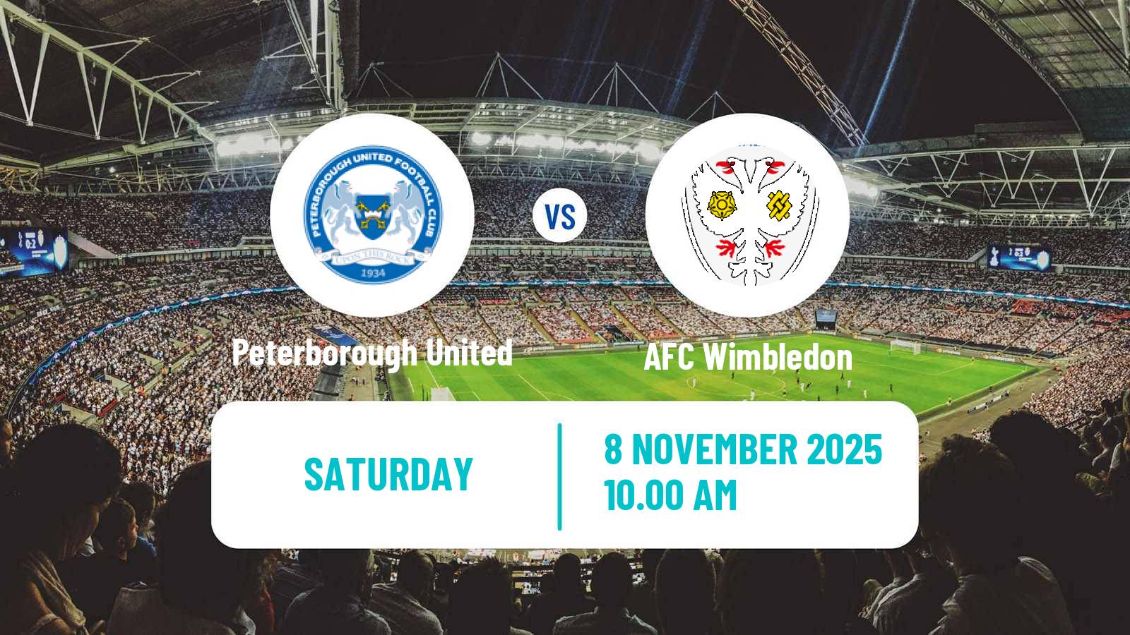 Football English League One Peterborough United - AFC Wimbledon