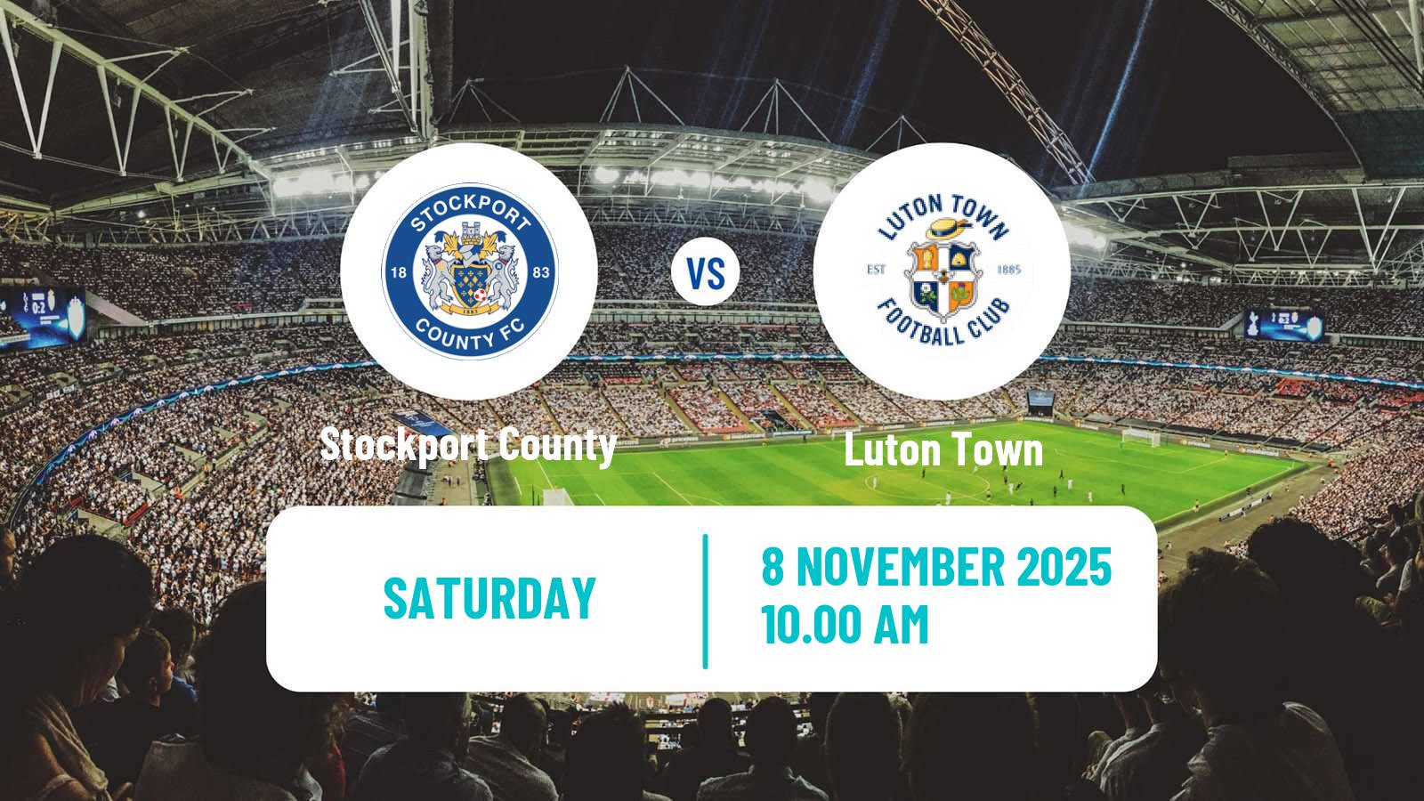 Football English League One Stockport County - Luton Town