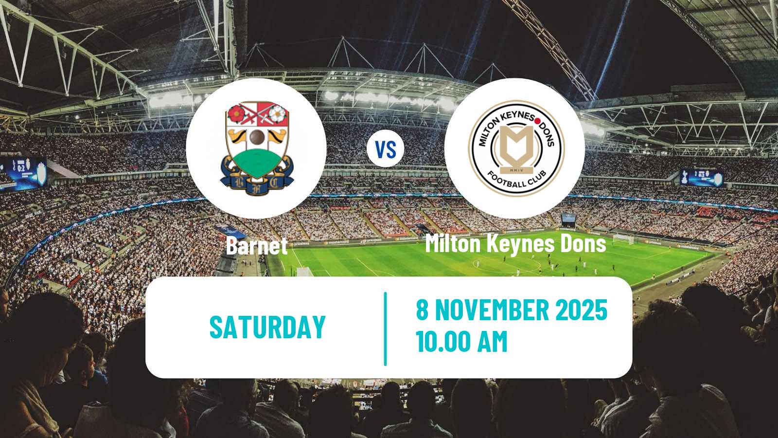 Football English League Two Barnet - Milton Keynes Dons