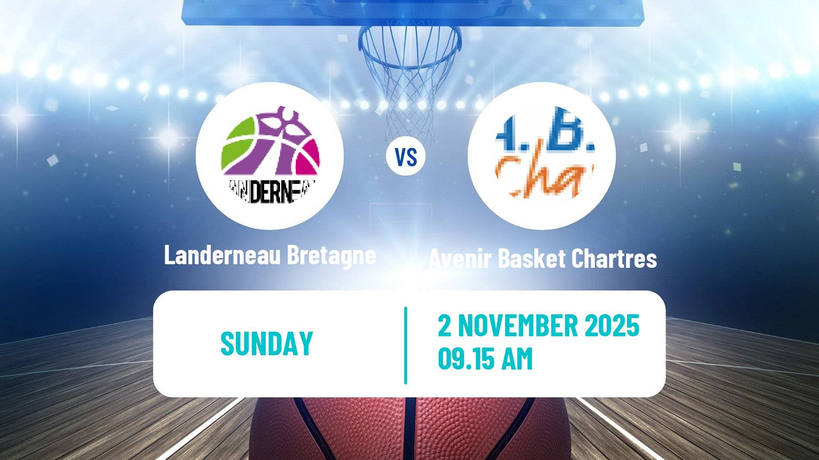 Basketball French LFB Landerneau Bretagne - Avenir Basket Chartres