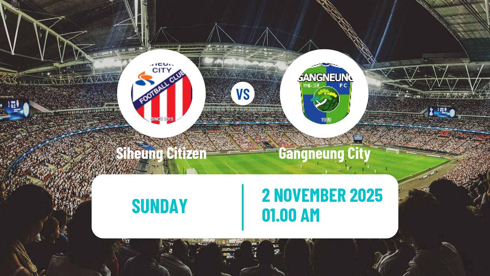 Football South Korean K3 League Siheung Citizen - Gangneung City