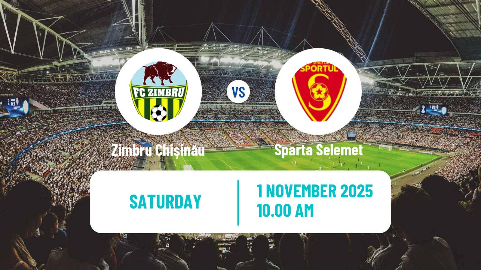 Football Moldovan Super Liga Zimbru Chişinău - Sparta Selemet