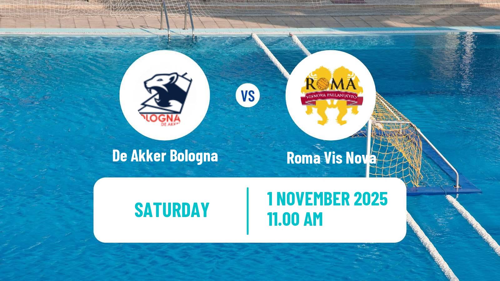 Water polo Italian A1 Water Polo De Akker Bologna - Roma Vis Nova