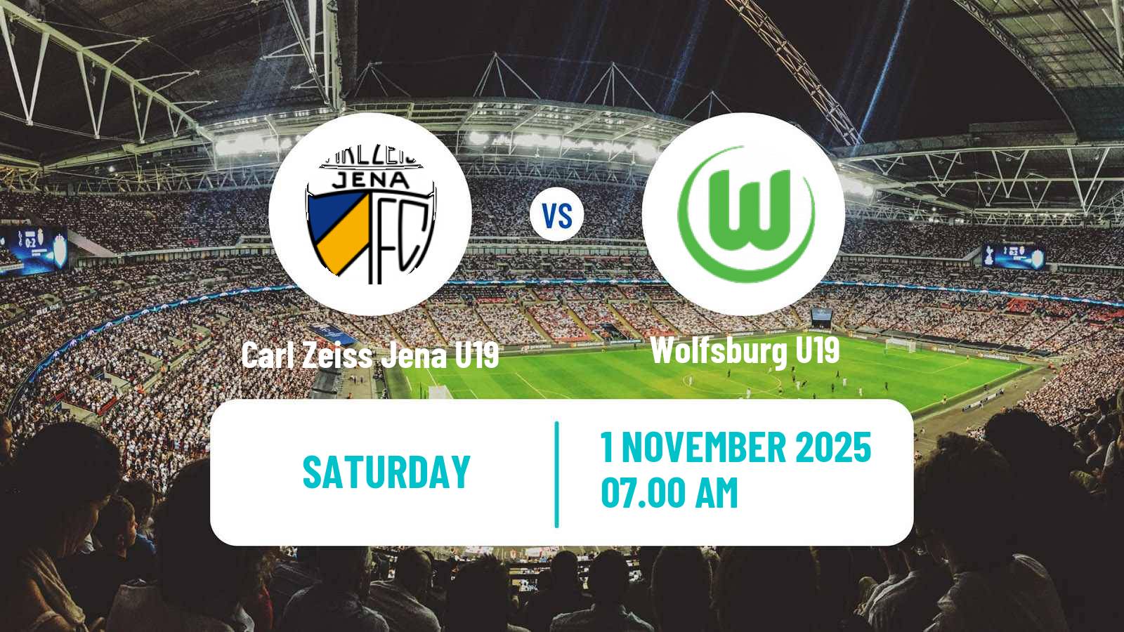 Football German DFB Youth League Carl Zeiss Jena U19 - Wolfsburg U19