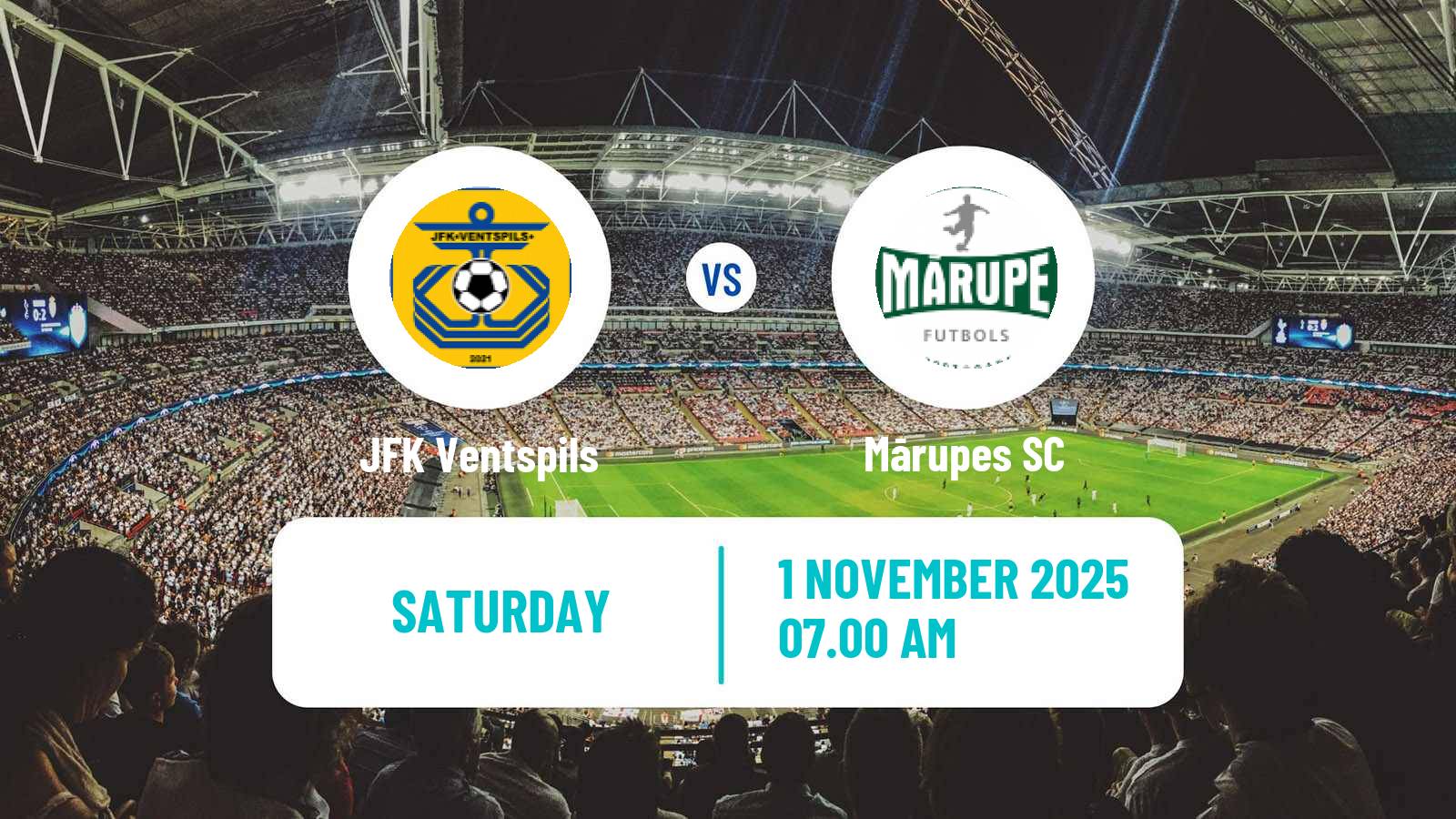 Football Latvian 1 Liga JFK Ventspils - Mārupe