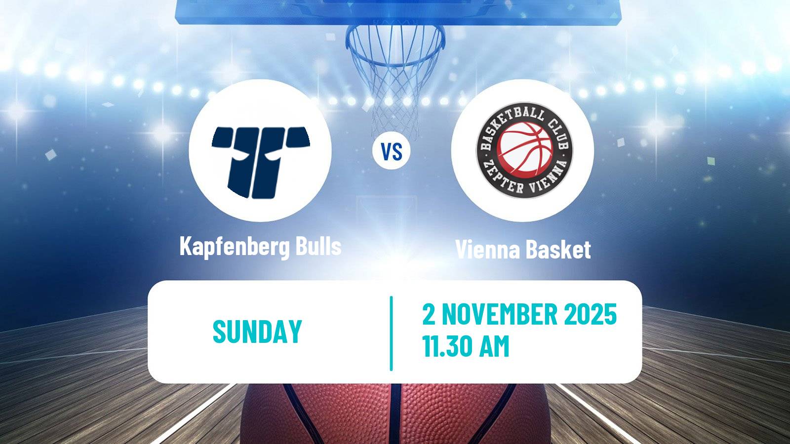 Basketball Austrian Superliga Basketball Kapfenberg Bulls - Vienna Basket