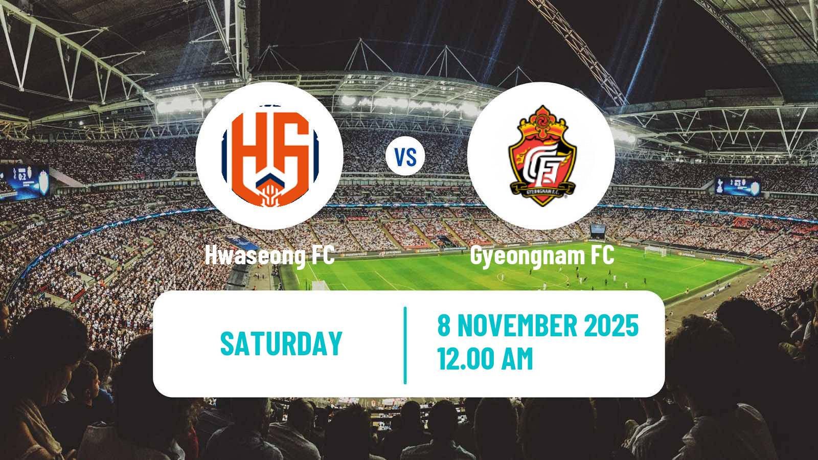 Football South Korean K-League 2 Hwaseong - Gyeongnam