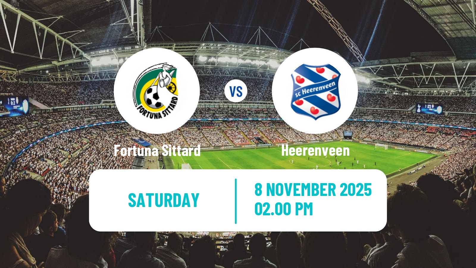 Football Dutch Eredivisie Fortuna Sittard - Heerenveen