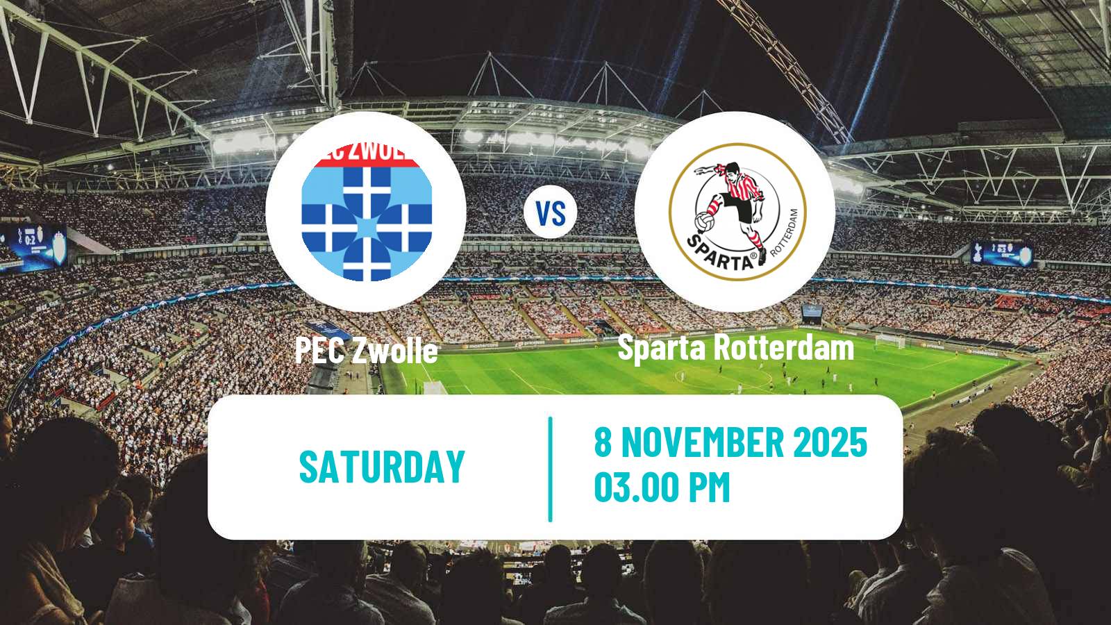 Football Dutch Eredivisie Zwolle - Sparta Rotterdam