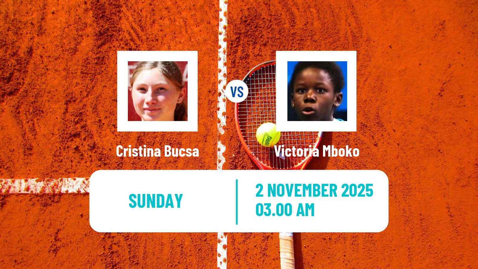 Tennis WTA Hong Kong Cristina Bucsa - Victoria Mboko