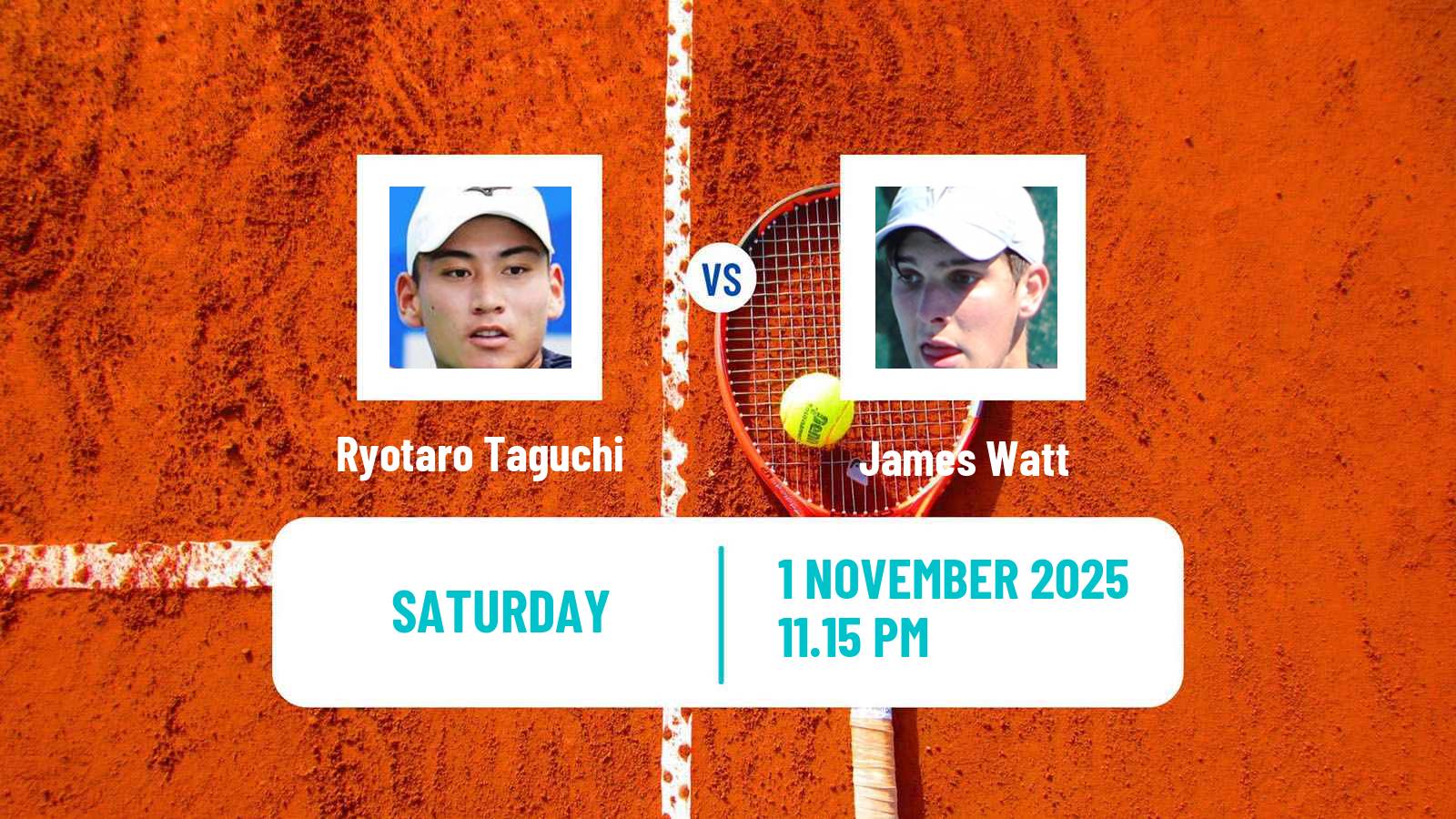 Tennis Matsuyama Challenger Men Ryotaro Taguchi - James Watt