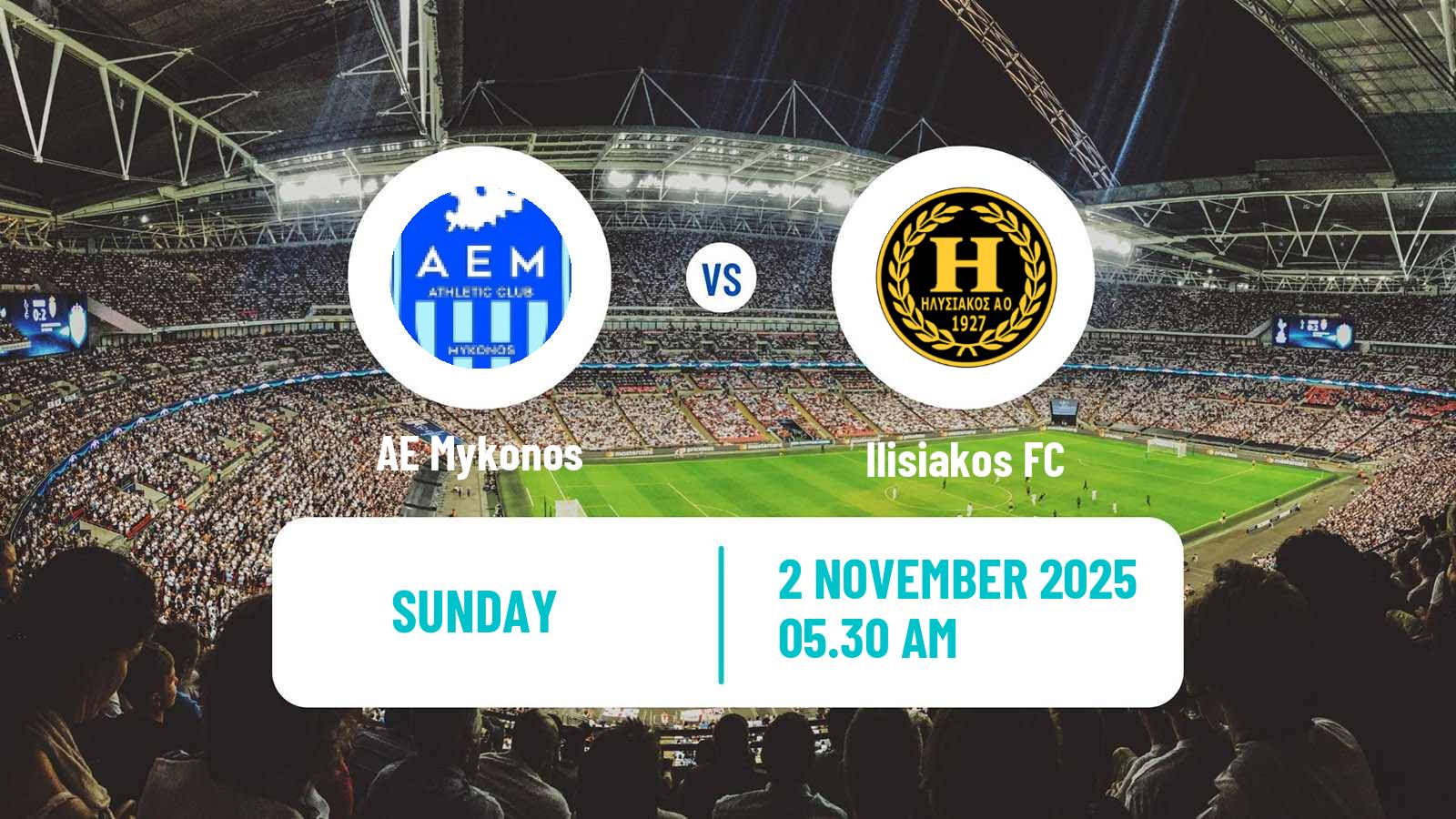 Soccer Greek Gamma Ethniki - Group 6 Mykonos - Ilisiakos