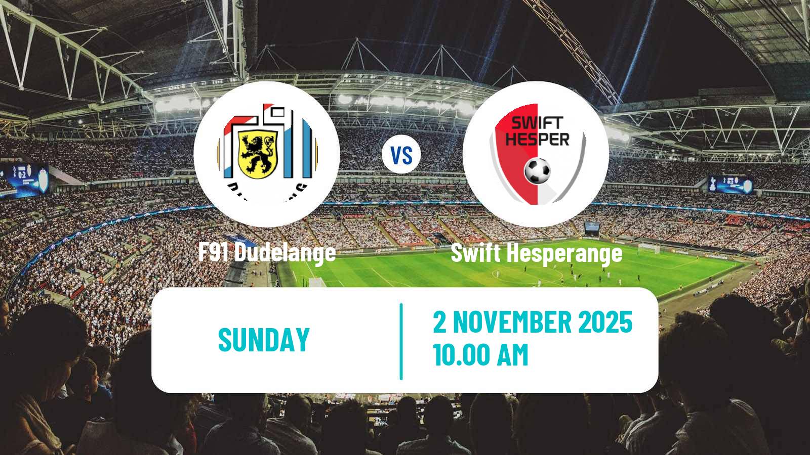 Football Luxembourg National Division F91 Dudelange - Swift Hesperange
