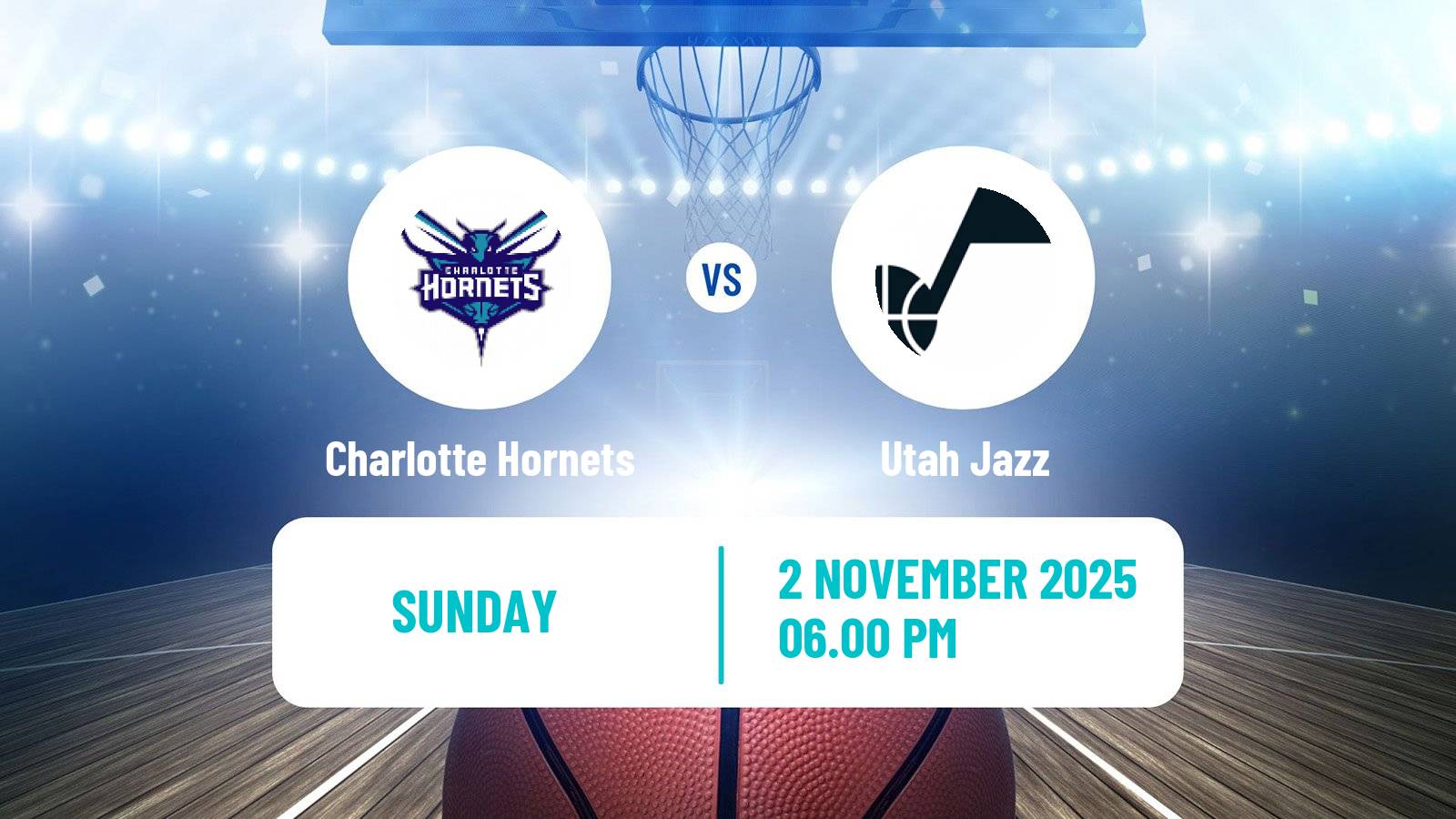 Basketball NBA Charlotte Hornets - Utah Jazz