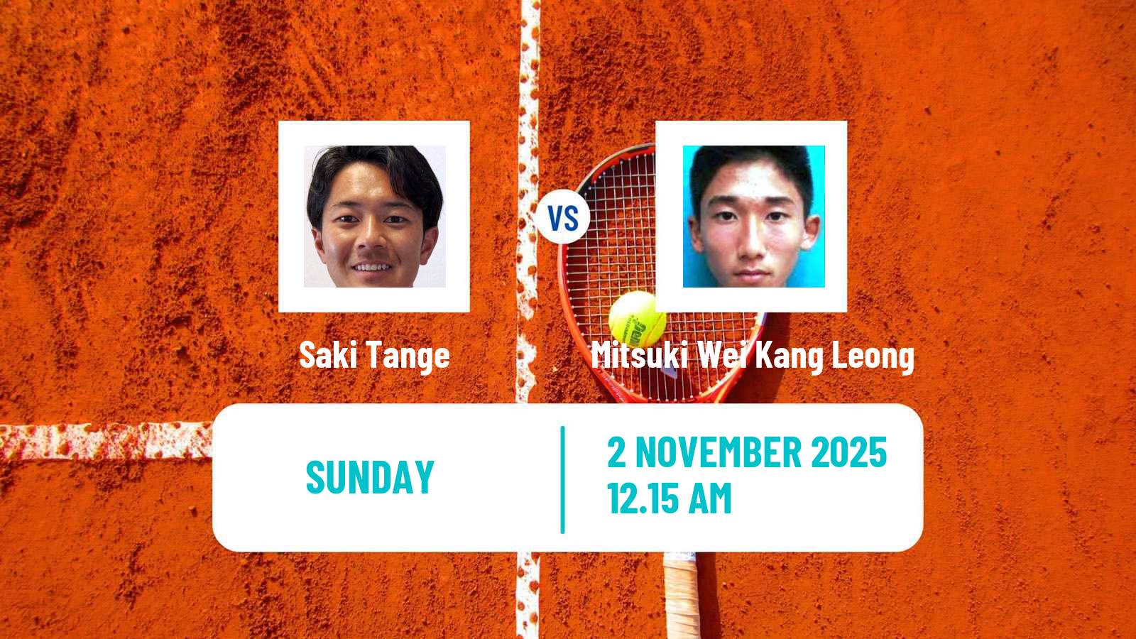 Tennis Matsuyama Challenger Men Saki Tange - Mitsuki Wei Kang Leong