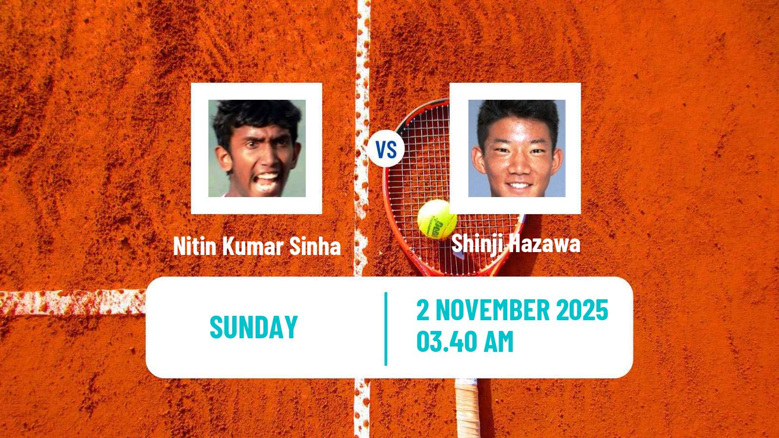 Tennis Taipei Challenger Men Nitin Kumar Sinha - Shinji Hazawa