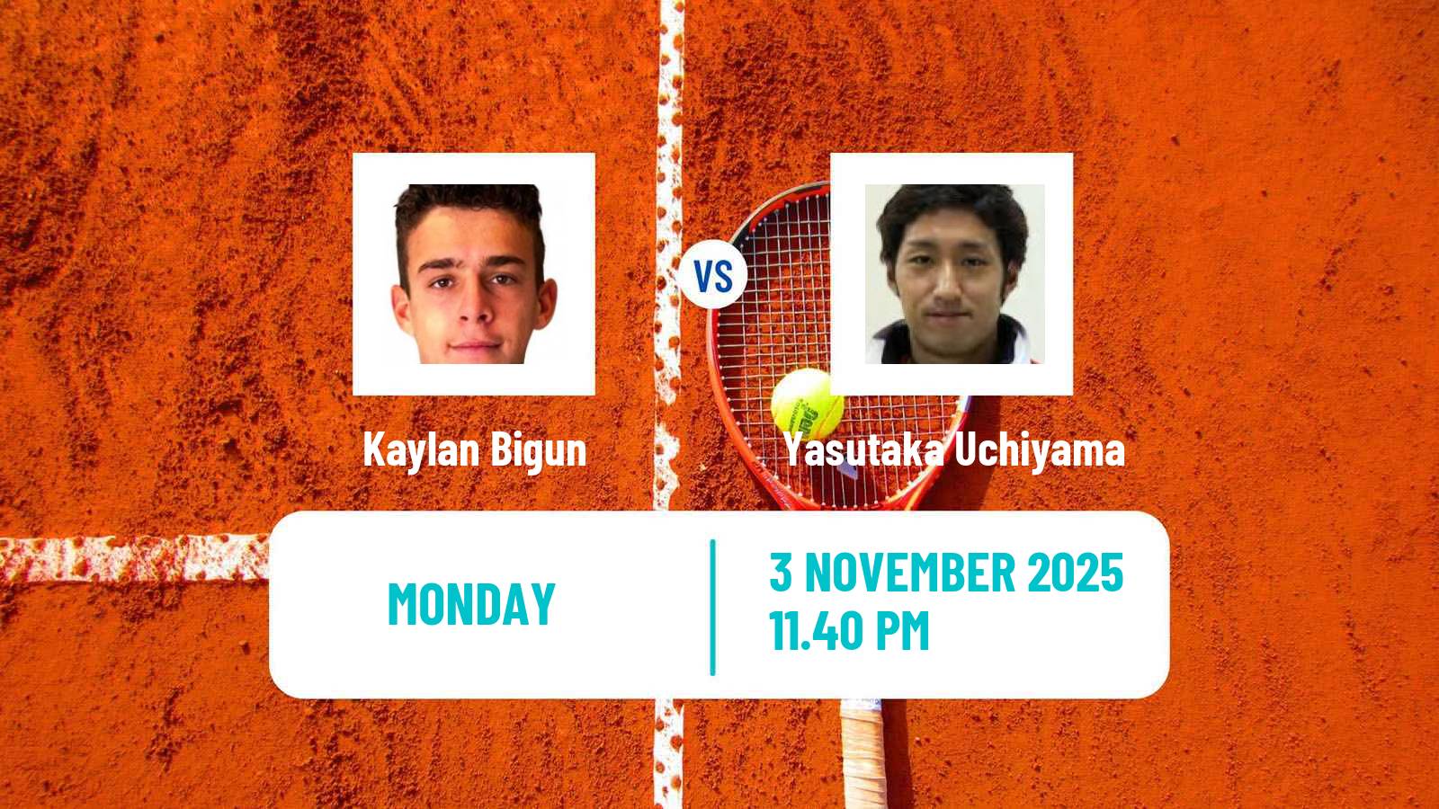 Tennis Matsuyama Challenger Men Kaylan Bigun - Yasutaka Uchiyama