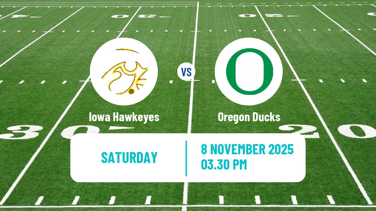 American football NCAA College Football Iowa Hawkeyes - Oregon Ducks