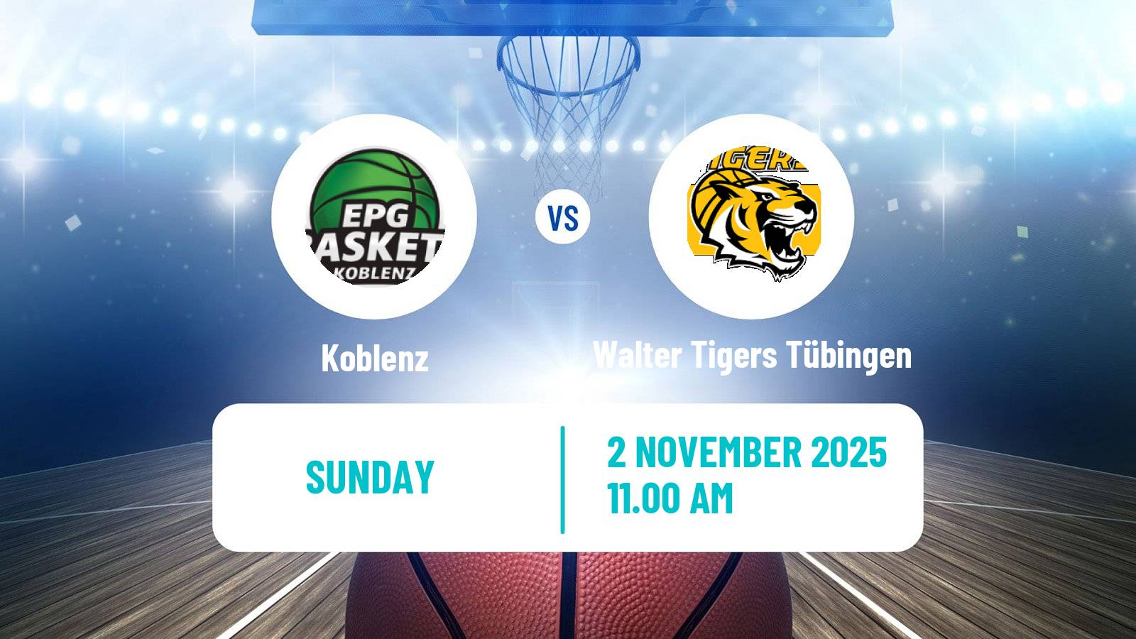 Basketball German Pro A Basketball Koblenz - Walter Tigers Tübingen