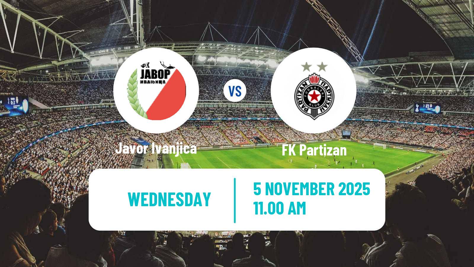 Football Serbian Superliga Javor Ivanjica - Partizan