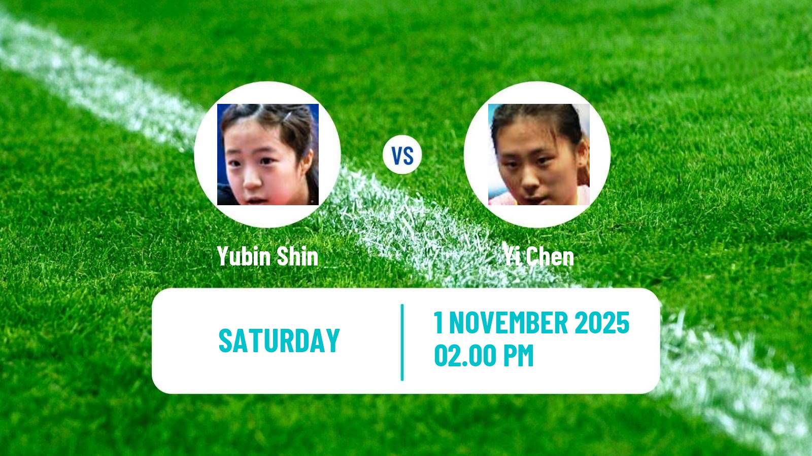 Table tennis Wtt Champions Montpellier Women Yubin Shin - Yi Chen