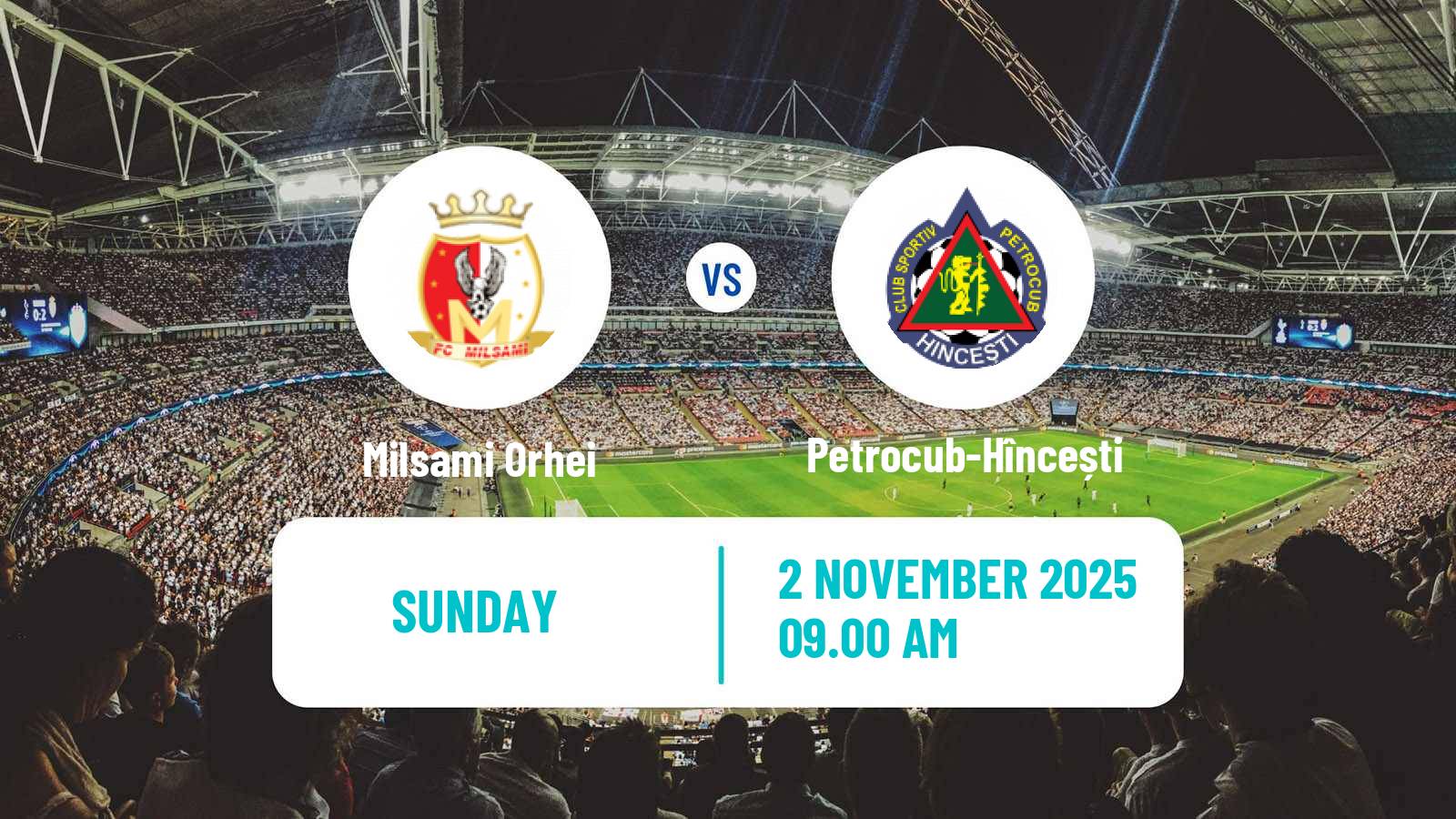 Football Moldovan Super Liga Milsami Orhei - Petrocub-Hîncești