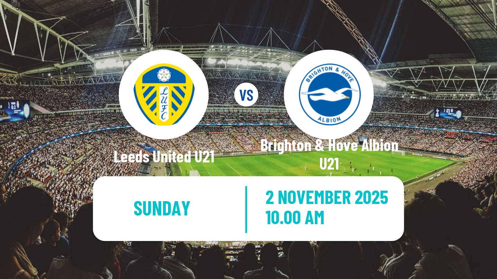 Football English Premier League 2 Leeds United U21 - Brighton & Hove Albion U21