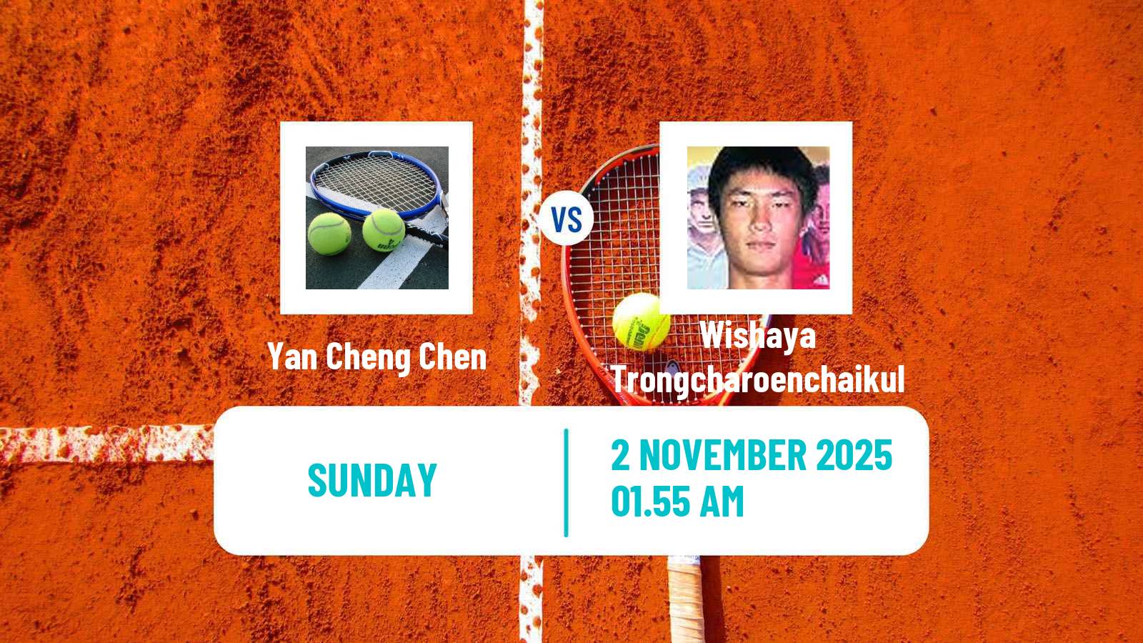 Tennis Taipei Challenger Men Yan Cheng Chen - Wishaya Trongcharoenchaikul