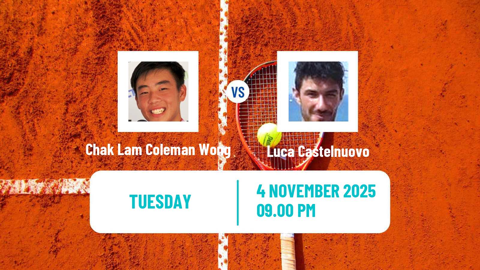 Tennis Taipei Challenger Men Chak Lam Coleman Wong - Luca Castelnuovo