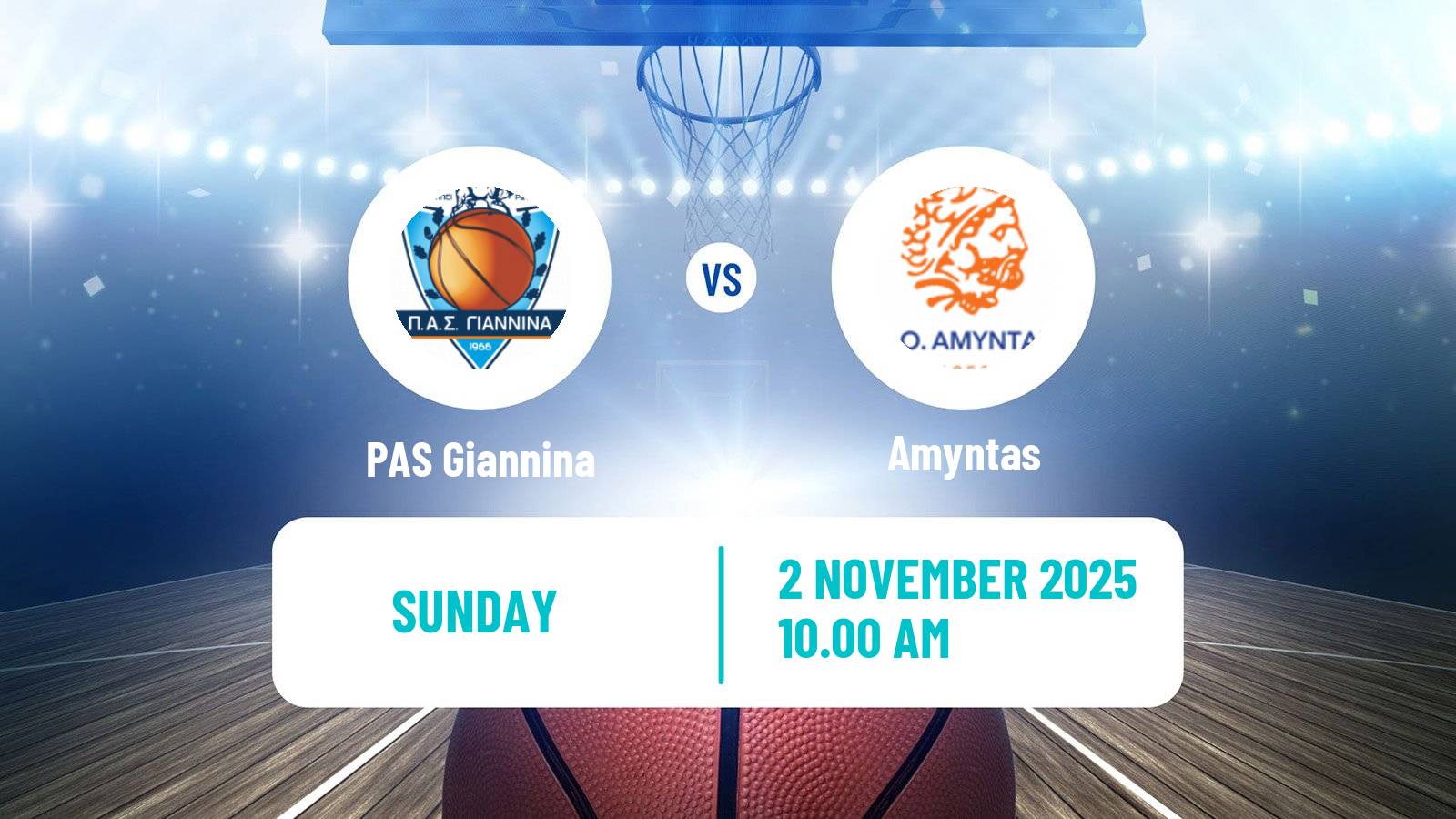 Basketball Greek Basket League A1 Women PAS Giannina - Amyntas
