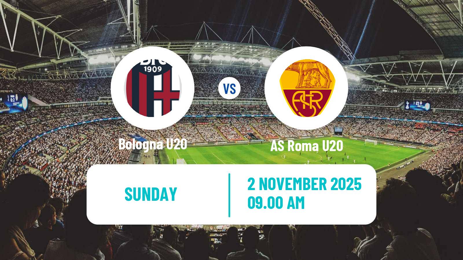 Football Italian Primavera 1 Bologna U20 - Roma U20