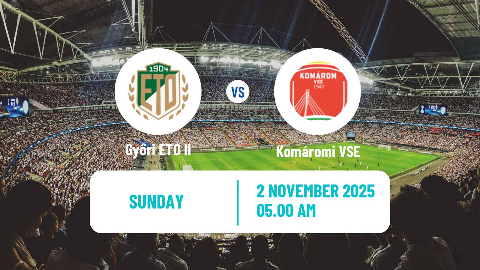 Football Hungarian NB III Northwest Győri ETO II - Komáromi VSE