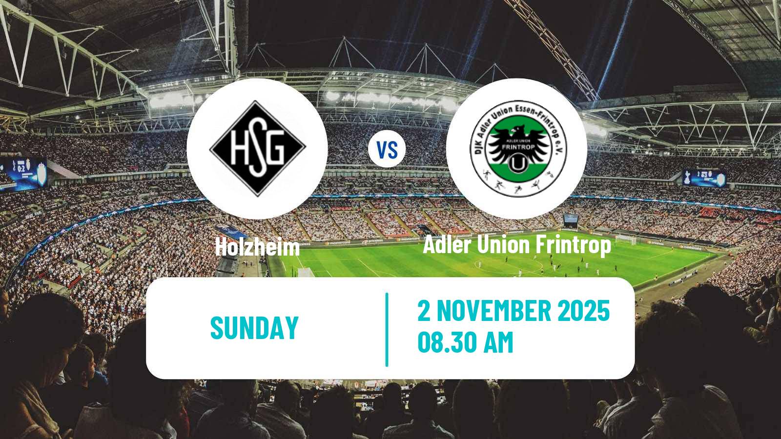 Football German Oberliga Niederrhein Holzheim - Adler Union Frintrop