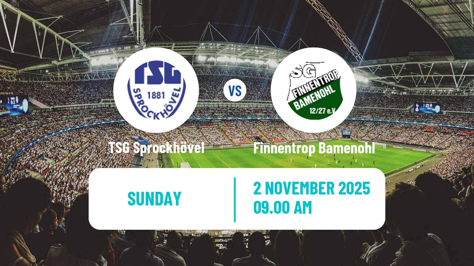 Football German Oberliga Westfalen TSG Sprockhövel - Finnentrop Bamenohl