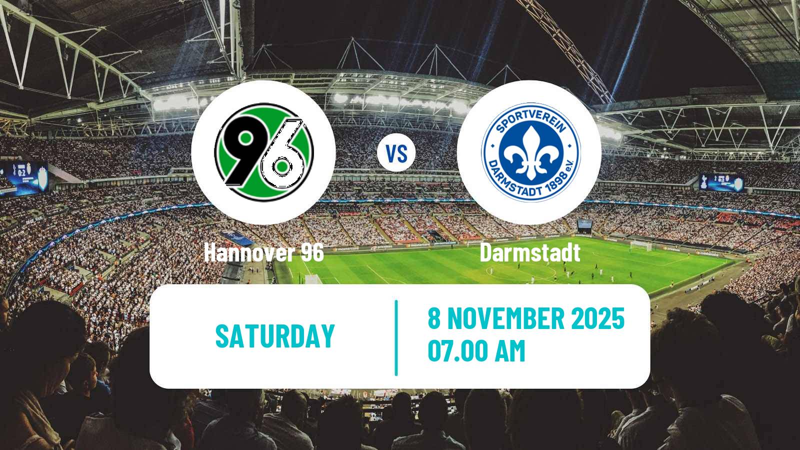 Football German 2 Bundesliga Hannover - Darmstadt