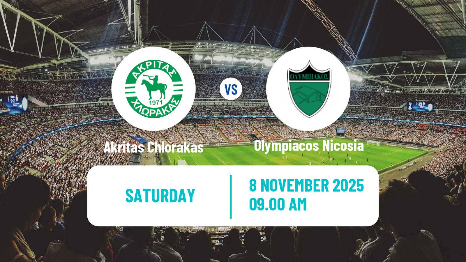 Football Cypriot First Division Akritas Chlorakas - Olympiacos Nicosia