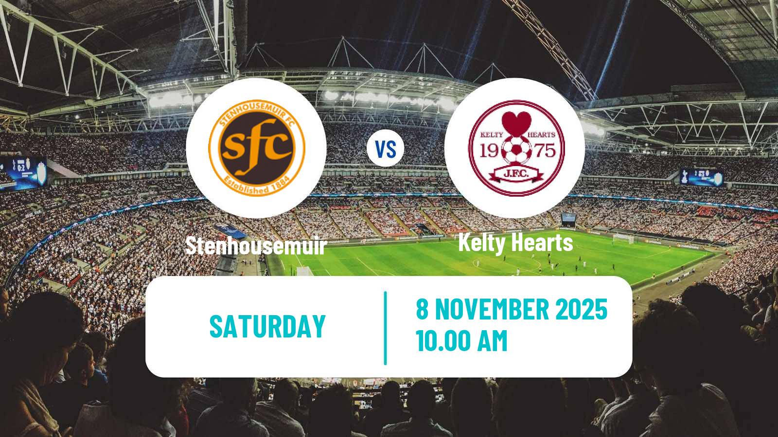 Football Scottish League One Stenhousemuir - Kelty Hearts