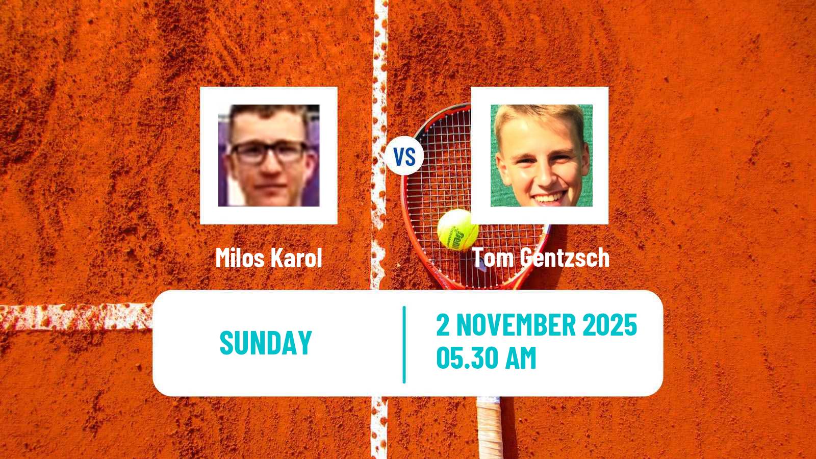 Tennis Helsinki Challenger Men Milos Karol - Tom Gentzsch