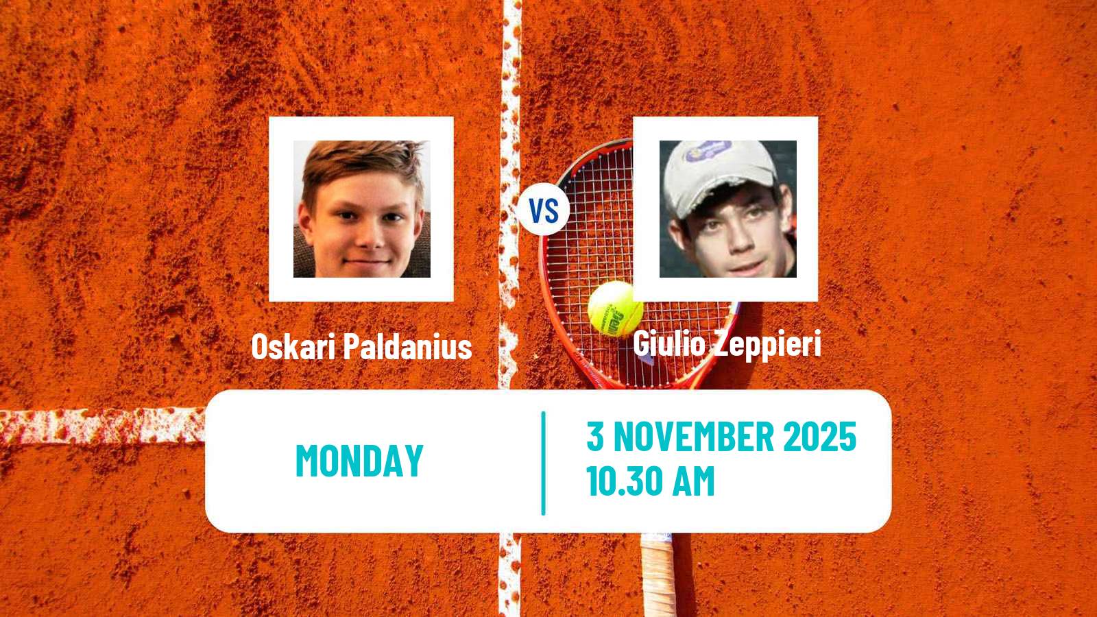 Tennis Helsinki Challenger Men Oskari Paldanius - Giulio Zeppieri