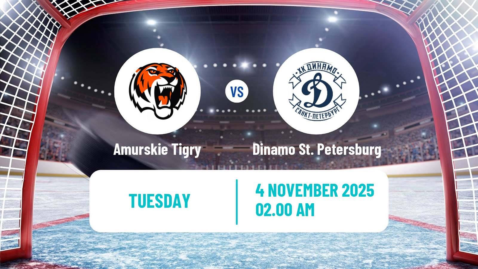 Hockey MHL Amurskie Tigry - Dinamo St. Petersburg