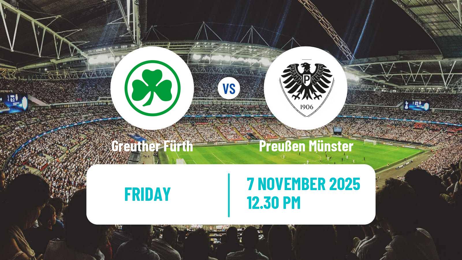 Football German 2 Bundesliga Greuther Fürth - Preußen Münster