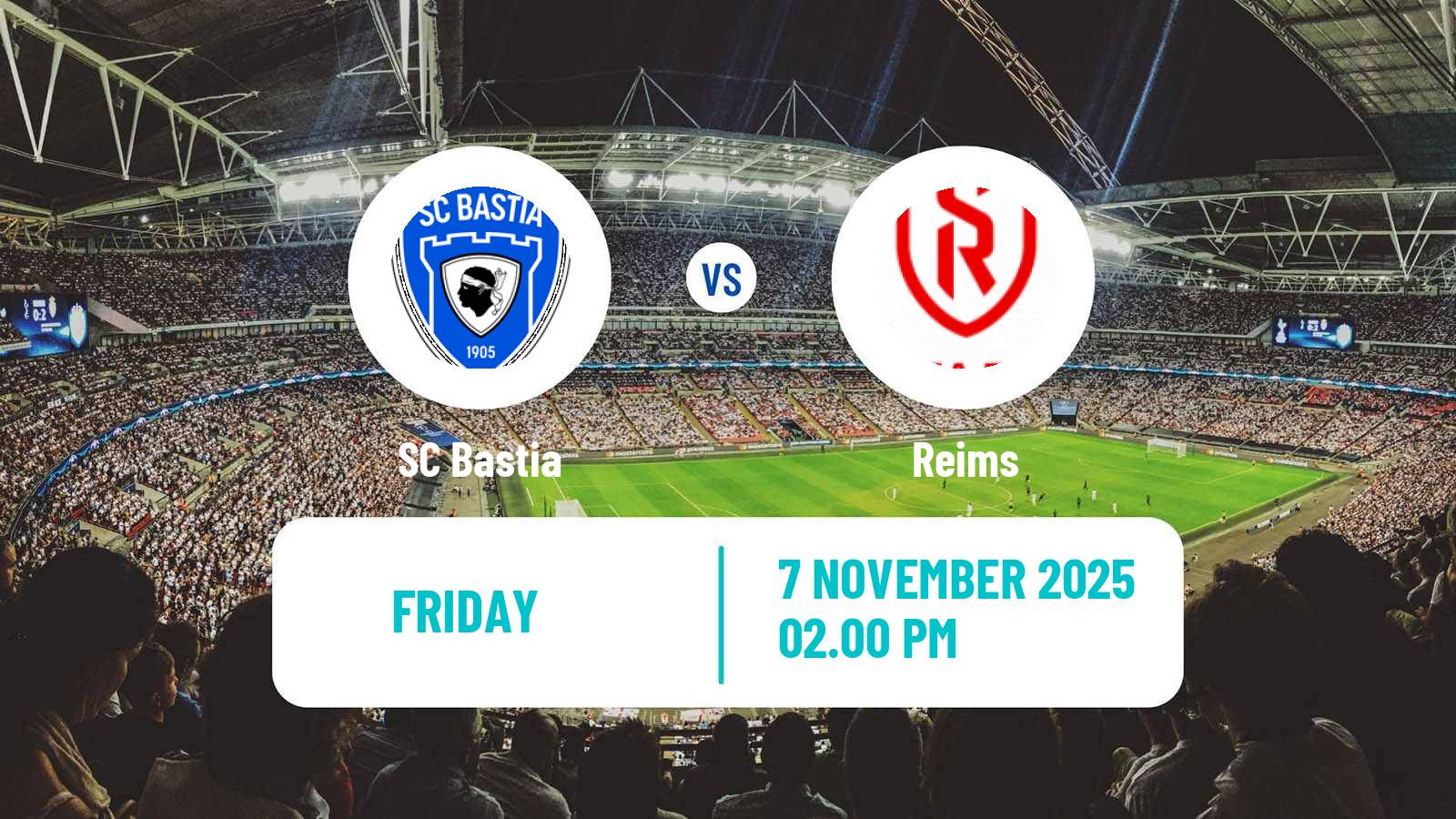 Football French Ligue 2 Bastia - Reims